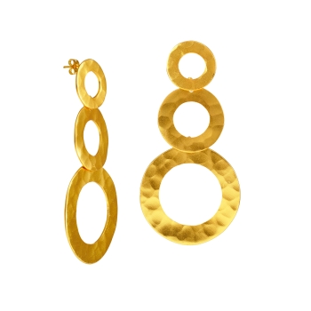 Earring made from brass, goldplated